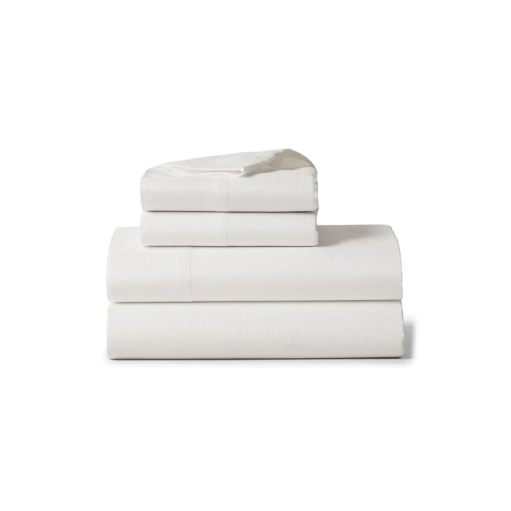 Ralph Lauren Lovan Jacquard Organic Cotton Fitted Sheet in True Parchment King